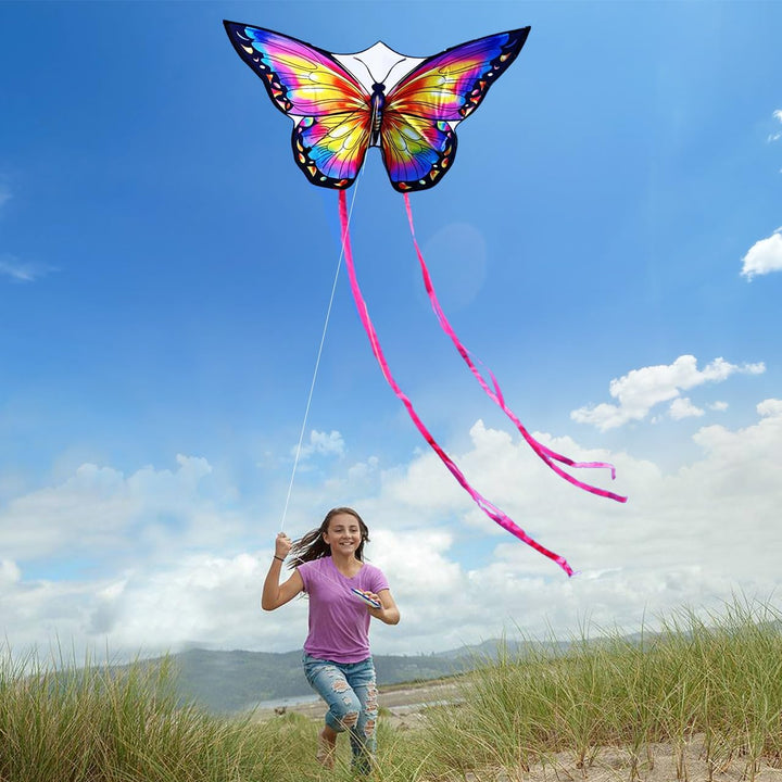 Butterfly Kites for Kids & Adults,55" X 28" Large Beginner Kite for Kids Ages 4-8,Easy to Fly for Beginners, Each Kite with 300Ft Line Handle,Beach Kites for Outdoor Activities & Family Trip