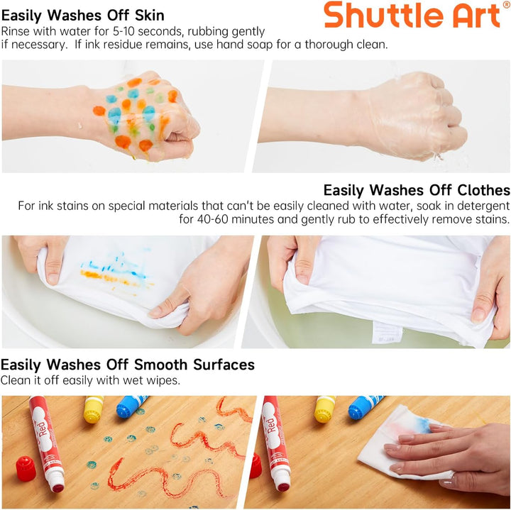 Dot Markers, 10 Colors Washable Markers for Toddlers,Bingo Daubers Supplies Kids Preschool Children, Non Toxic Water-Based