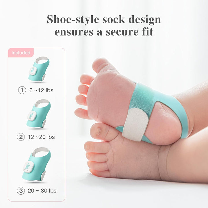 Smart Sock Shoe Baby Monitor (Long Range) – Track Baby’S Heart Rate, Movement, and Sleep with Real-Time Alerts from Anywhere