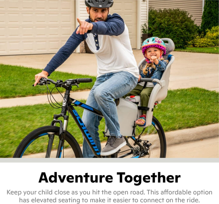 Deluxe or Ovation Child Bike Carrier, Seats One Kid Ages 1+, Frame Mount, Adjustable Safety Harness, Quick Release Design, Comfortable Padding, Rear-Mounted Child Bike Seat for Toddler