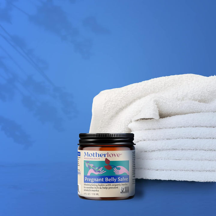 Pregnant Belly Salve (4 Oz) Moisturizing Balm to Use on Growing Belly—Non-Gmo & Organic Herbs