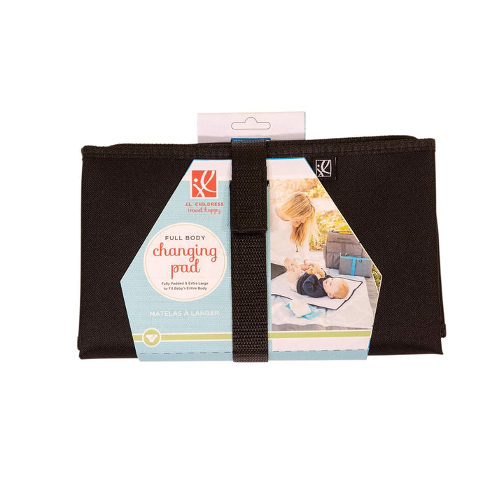 Full Body Portable Changing Pad for Babies - Diaper Changing Mat for Travel, Baby Accessory Essentials, Wipeable & Water-Resistant, Foldable & Compact, Fully Padded, Extra Large - Black