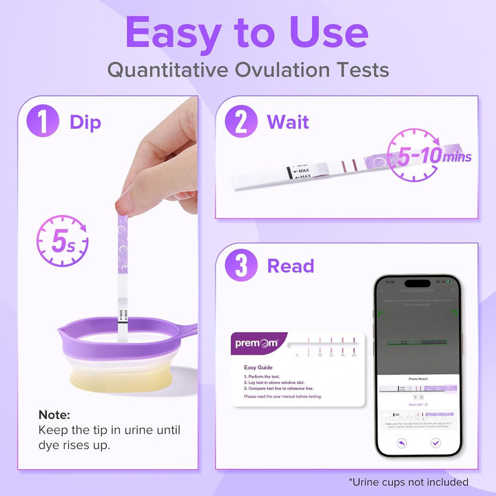 Quantitative Ovulation Predictor Kit：40 Ovulation Tests + 10 Pregnancy Tests - Advanced Ovulation Test Strips Combo 40LH+10HCG Test