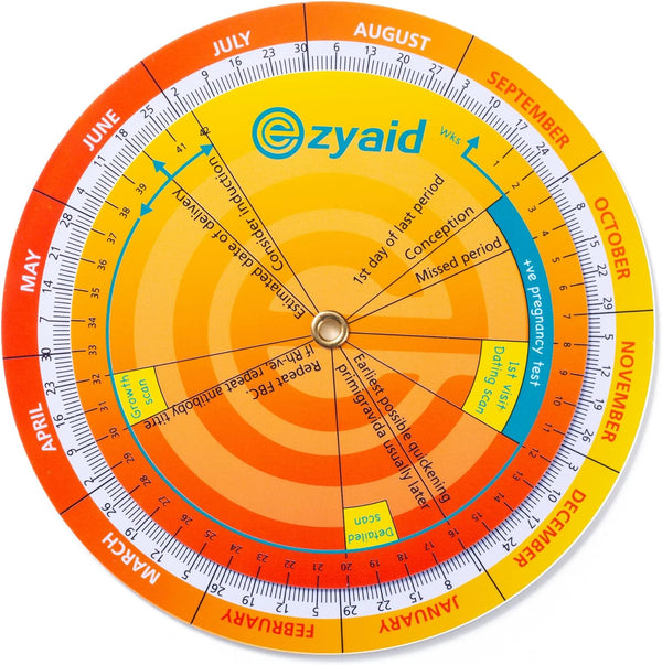 Pregnancy Wheel, Due Date OB-GYN Calculator with CRL, BPD, HC AC and FL Guide, EDC Wheel for Pregnant Women/Healthcare Providers