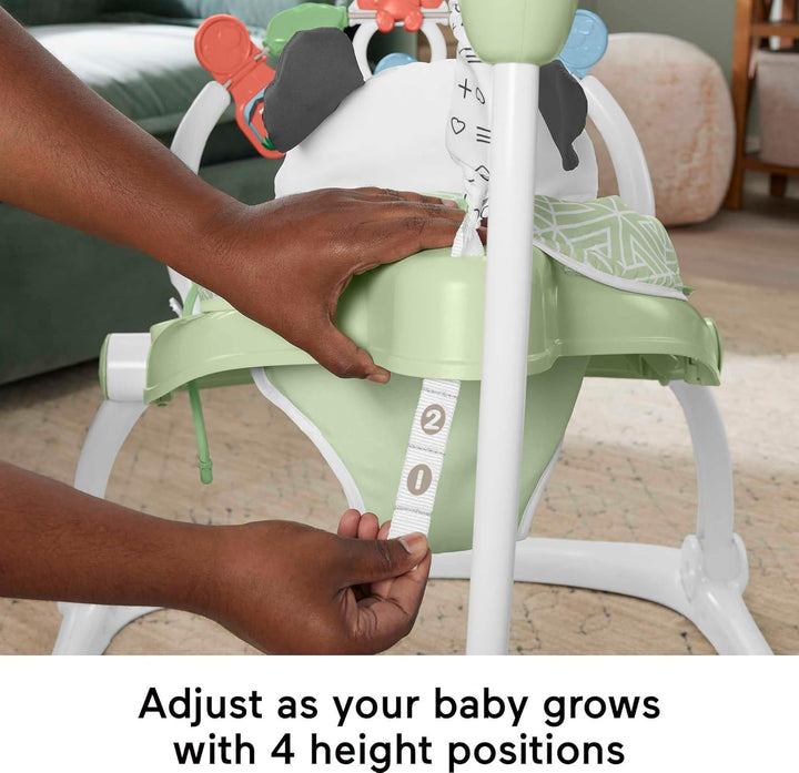 Baby Bouncer Spacesaver Jumperoo Musical Activity Center with Lights Sounds & Developmental Toys, Puppy Perfection