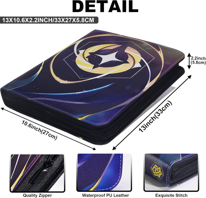 Premium Binder Compatible with Lorcana Cards 990 Pockets Collectible Card Holder for Sports Cards and Other TCG Trading Cards with 55 Sleeves.
