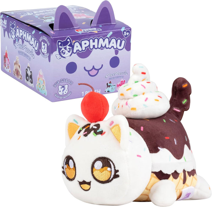 6” Meemeow Mystery Plush – Ice Cream; Youtube Gaming Channel, Blind Box, 1 of 8 Possible Ice Cream Meemeows, Official Merch