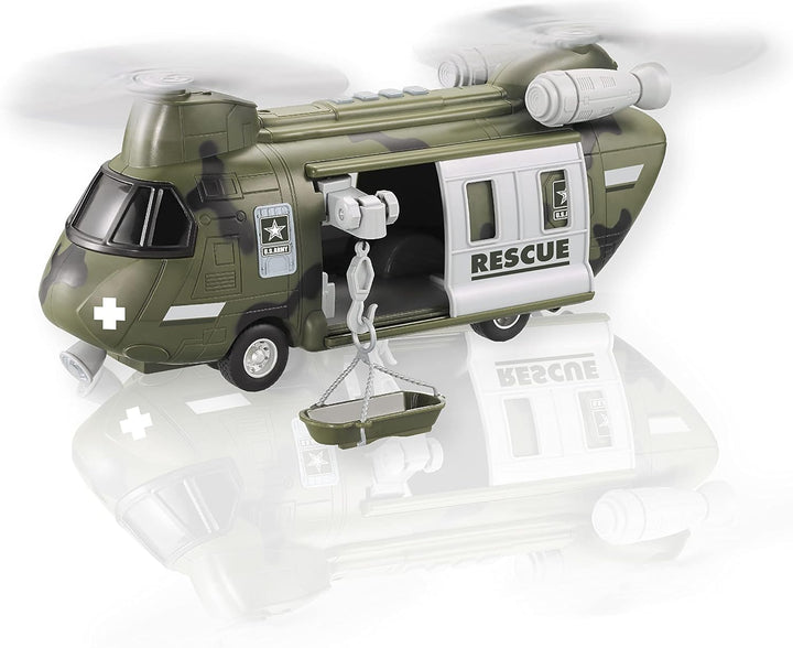 U.S. Army Toy Friction Combat Tank with Lights and Sounds for Boys