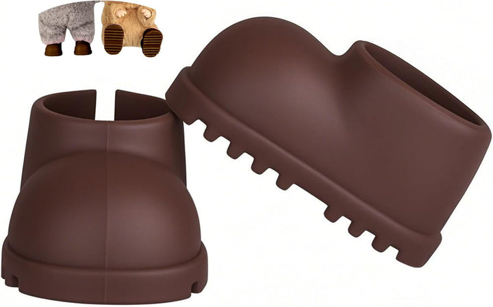 Doll Shoes for 17Cm Doll, Cute Mini Shoes Accessories for 17Cm Dolls Sitting Standing Series, Silicone Doll Rain Shoes Boots(1 Pair Black, No Doll)