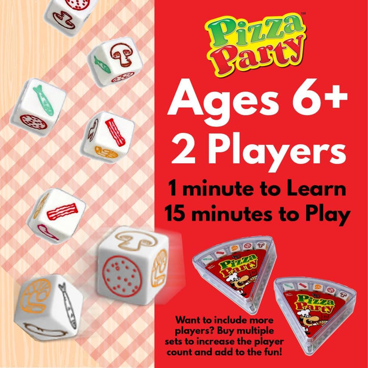 , Pizza Party Dice Game, Dice Game for Kids and Families, Ages 6+
