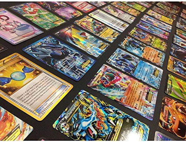 TCG : 100 Card LOT Rare, COM/UNC, Holo & Guaranteed EX, MEGA or Full Art