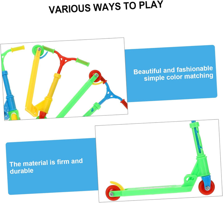 4Pcs Mini Scooters Set Educational Tiny Scooters for Boys and Girls Portable Fingertip Toys for Room Decoration and Playtime Fun