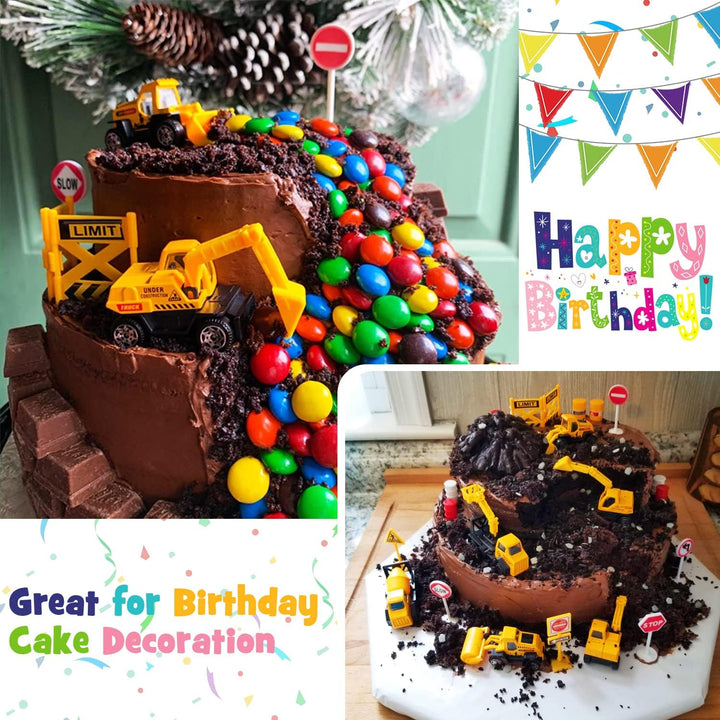 28 PCS Construction Toys for Boy Age 3-5, Small Construction Vehicles, Sandbox Toy for Boys, Small Construction Car Truck Excavator Party Favors Gifts for Boys