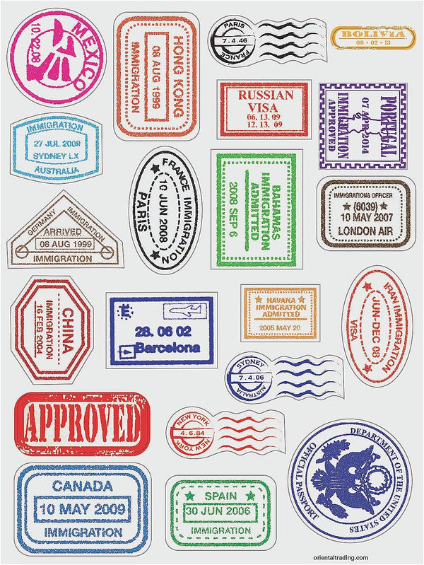 Passport Stamp Sticker Sheets - VBS Vacation Bible School Supplies/Decor - (480 Stickers)