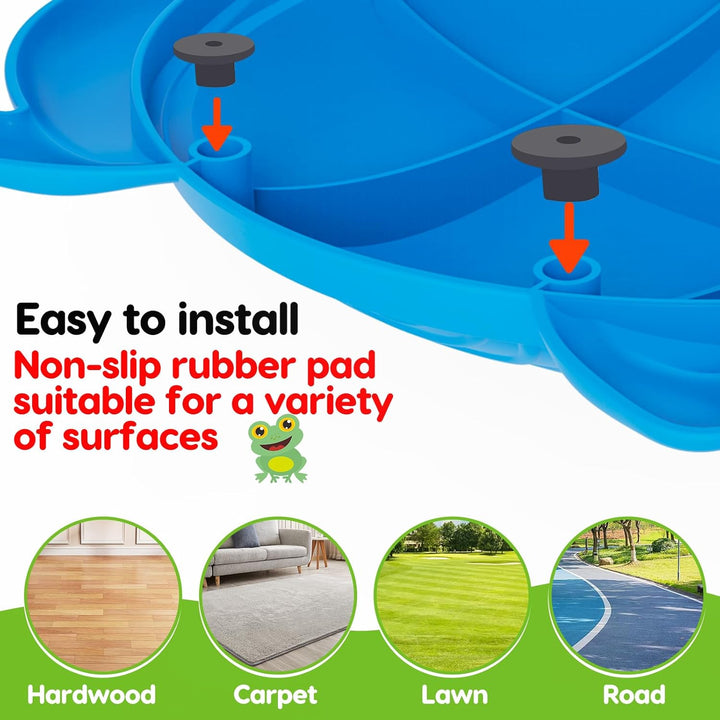 6 PCS Kids Stepping Stones Light up Frog Balance Stones outside Toys Ages 3-5 4-8 Plastic Jumping Step Stone Indoor Outdoor Sensory Play Toddler Obstacle Course Coordination Game 3 4 5 6 7 Year Old