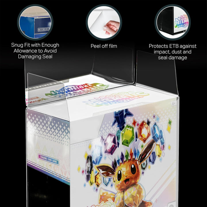 PET Plastic ETB Protector Case 5 Pack - Elite Trainer Box Protector - ETB Case Compatible with Elite Trainer Boxes (Pack of 5)