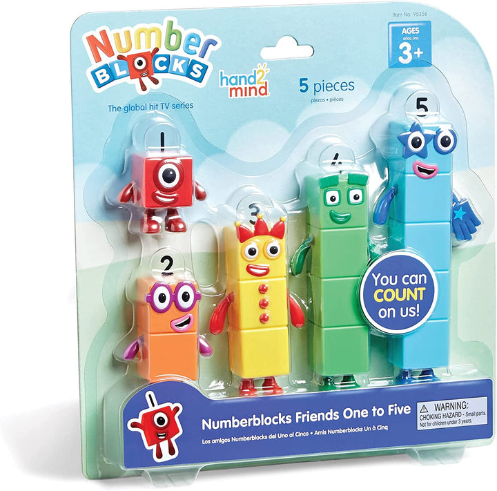 Numberblocks Friends One to Five, Action Figure Set, Toy Figures & Playsets, Small Figurines for Kids, Counting Blocks, Numbers for Toddlers, Math Toys, Kids Birthday Gifts