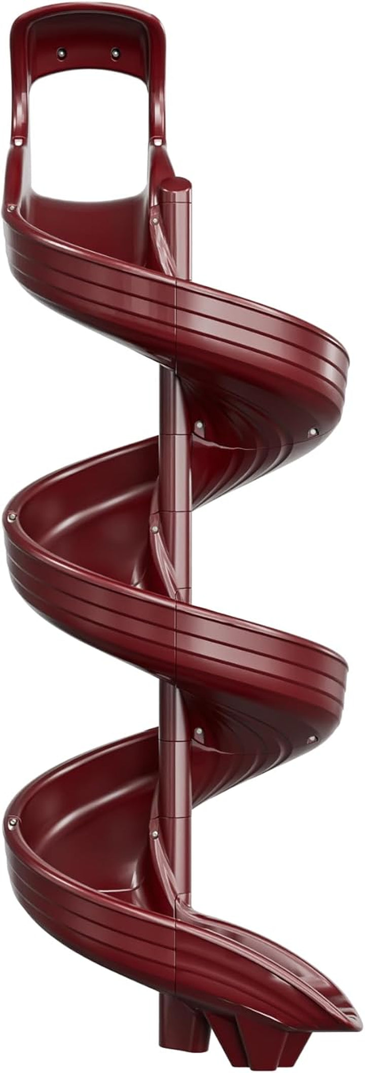 Playground Slide for Kids - Big Spiral Outdoor Slide Attachment for Treehouse or Deck - Plastic Playset Slide for Playground or Backyard with Open Twisty Design - Exit Right - 5 Ft - Gray