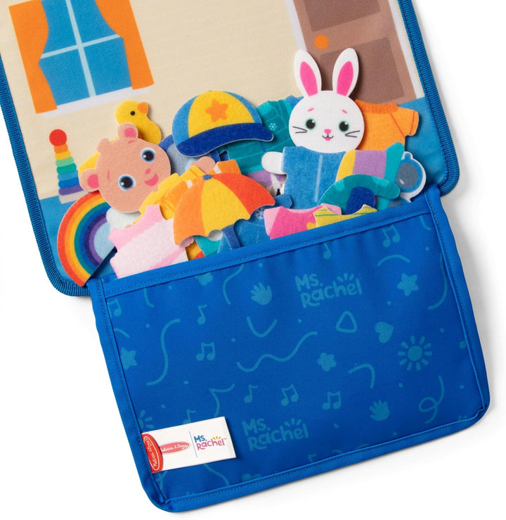 ® Ms. Rachel™ What to Wear Felt Activity Board Take-Along Preschool Learning Toy for Boys and Girls - FSC Certified