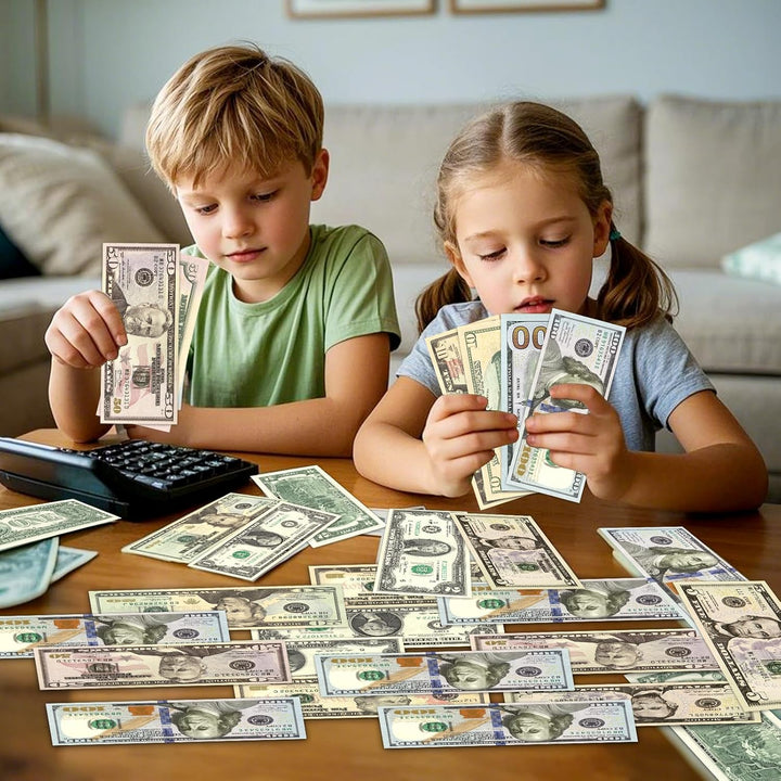210 Pcs Fake Money Prop Money Play Money - Realistic Dollar Bills for Movie Filming, Kids Games, Party Fun, and Magic Tricks