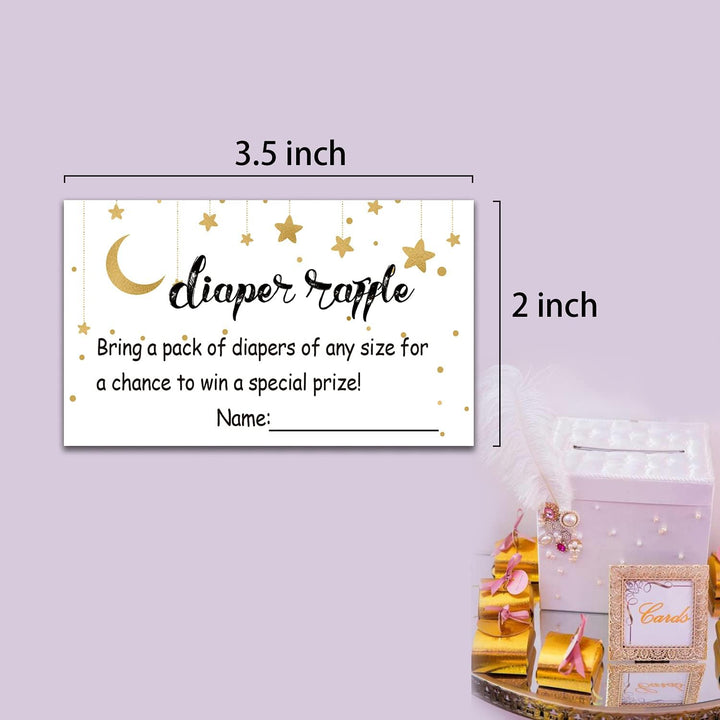 50 Pcs Diaper Raffle Tickets for Girl or Boy Baby Shower Invitations,Baby Shower Game, Bring a Pack of Diapers to Win Favors