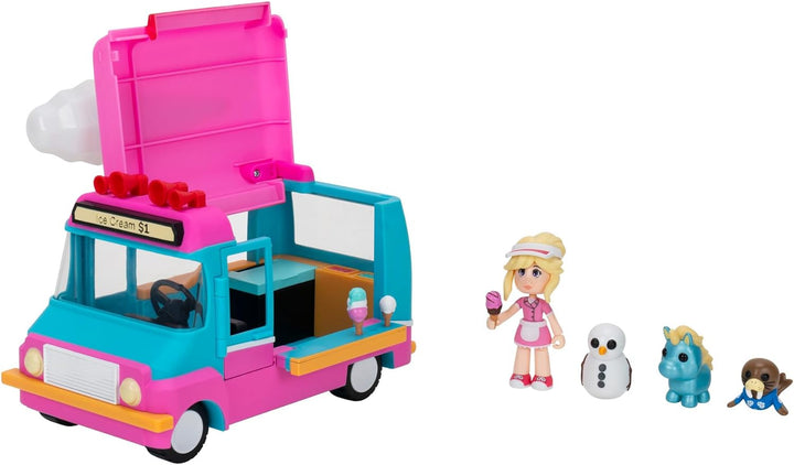 Adopt Me! Ice Cream Truck - Transforming Vehicle with Lights and Sounds - Top Online Game - Exclusive Virtual Item Code Included - Ages 6+