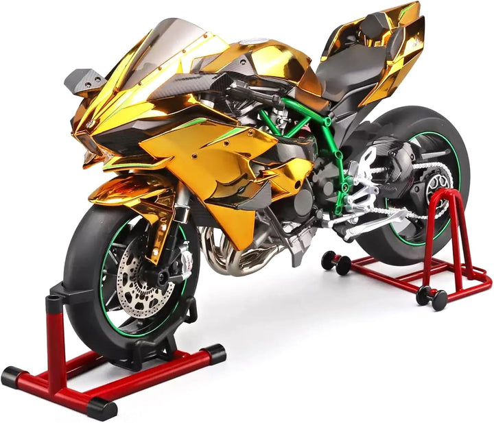 1/6 Scale H2R Alloy Diecast Motorcycle with Sound & Light, High-Gloss Spray Finish, Premium Rubber Tires – Detailed Collectible Gift with Racing-Inspired Design (A-Black)