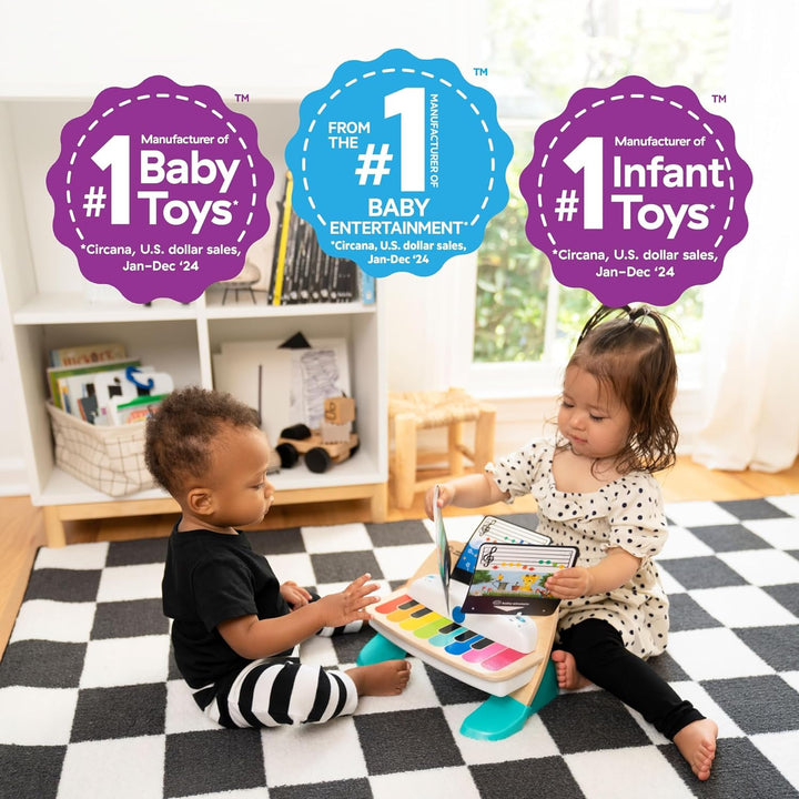 and Hape Magic Touch Wooden Toy Piano, Montessori Musical Learning Toy for Babies and Toddlers 6Mo+
