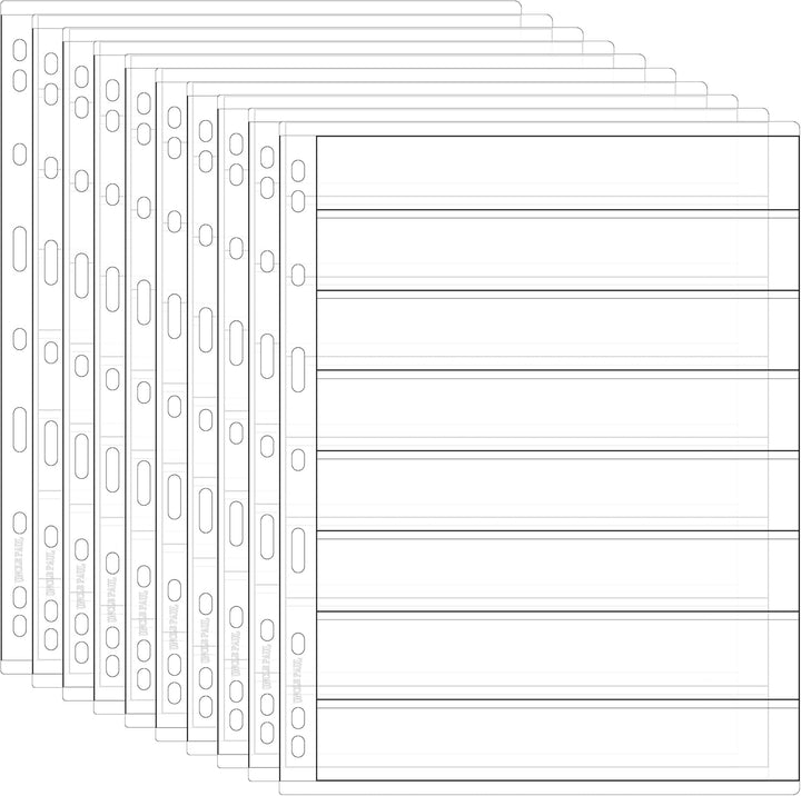 Stamp Collection Inserts - Collector Stamp Album 12 Sheets with 4 Mixed Sizes Single Side for Stamp Collection Binder Kit IS02MX112