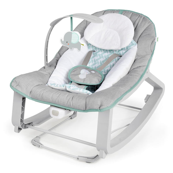 Keep Cozy 3-In-1 Grow with Me Vibrating Baby Bouncer, Seat & Infant to Toddler Rocker, Vibrations & -Toy Bar, 0-30 Months up to 40 Lbs (Weaver)