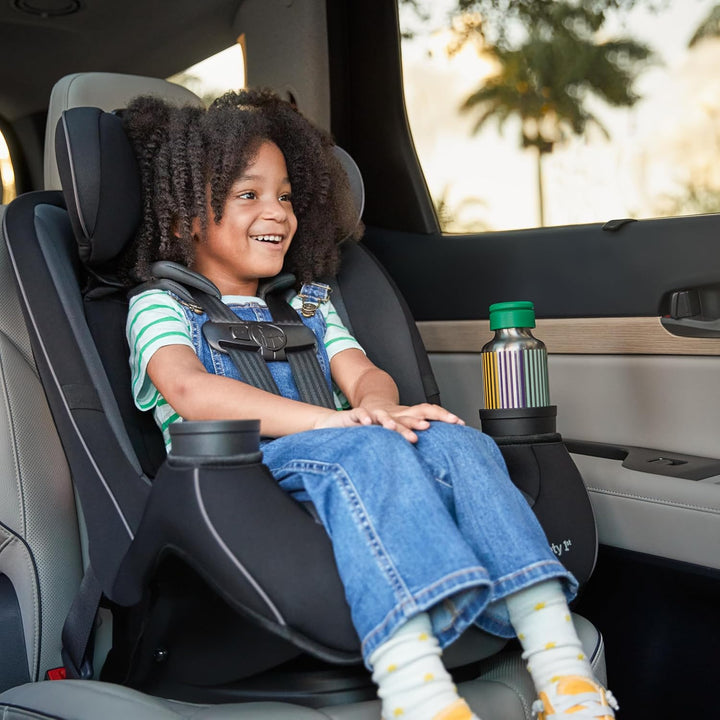 Grow and Go All-In-One Slim Convertible Car Seat, Rear Facing, 5-40 Lbs, Forward Facing (30–65 Lbs), High Back Booster Seat 40-100 Pounds, Alaskan Blue