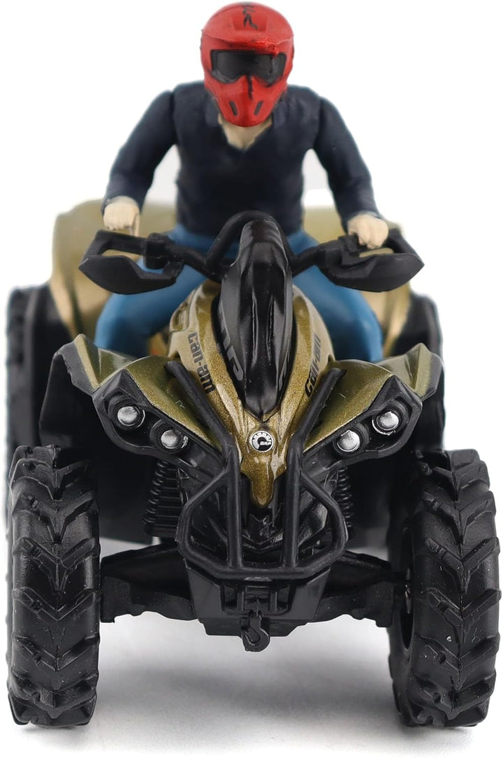 BRP Bombardier Models 1:32 Scale Diecast Replica Can-Am Renegade X Mr 1000R, Liquid Titanium & Magma Red | Item 60010