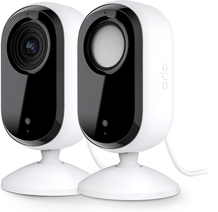 Essential Security Camera 2K | Indoor Only| 2Nd Gen | Baby Monitor & Pet Camera | Wired Automated Privacy Shield, 2-Way Audio, Night Vision, Live Stream, Motion Alerts & Notifications White,1 Cam