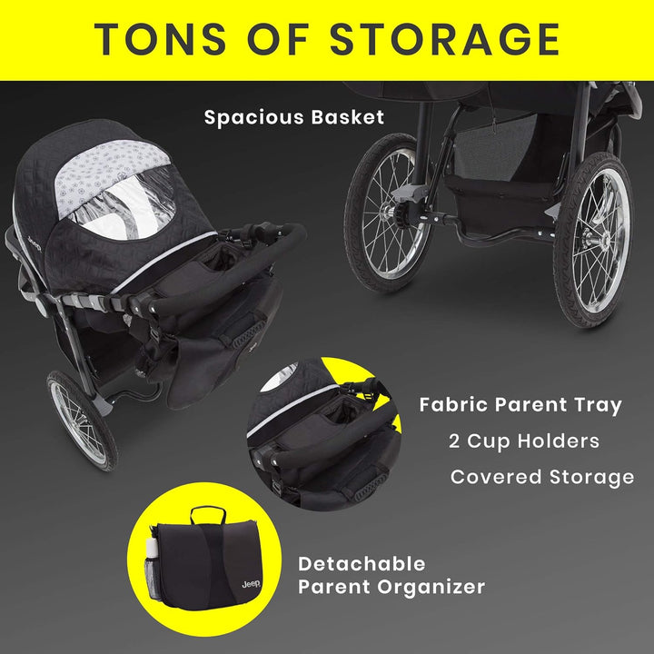Jeep Cross-Country Sport plus Jogging Stroller by , Charcoal Galaxy