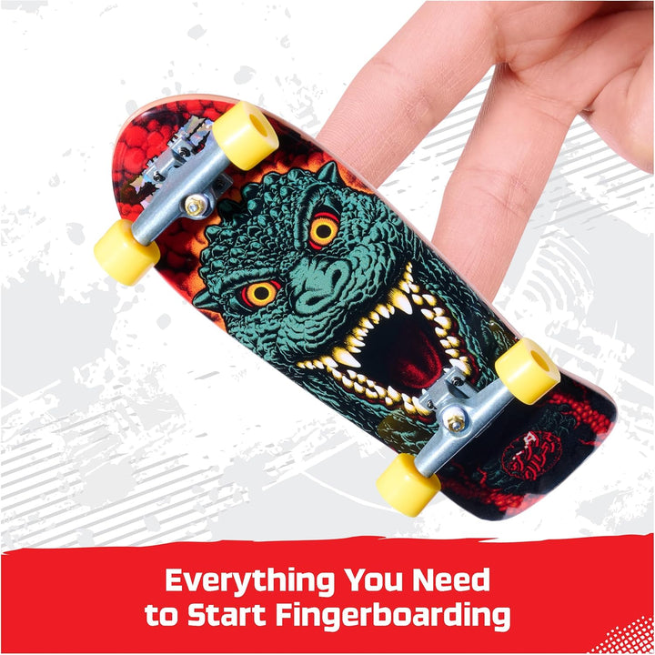 , Godzilla Sk8Shop Fingerboard Bonus Pack, Collectible and Customizable Mini Skateboards, Kids Toys for Ages 6 and Up