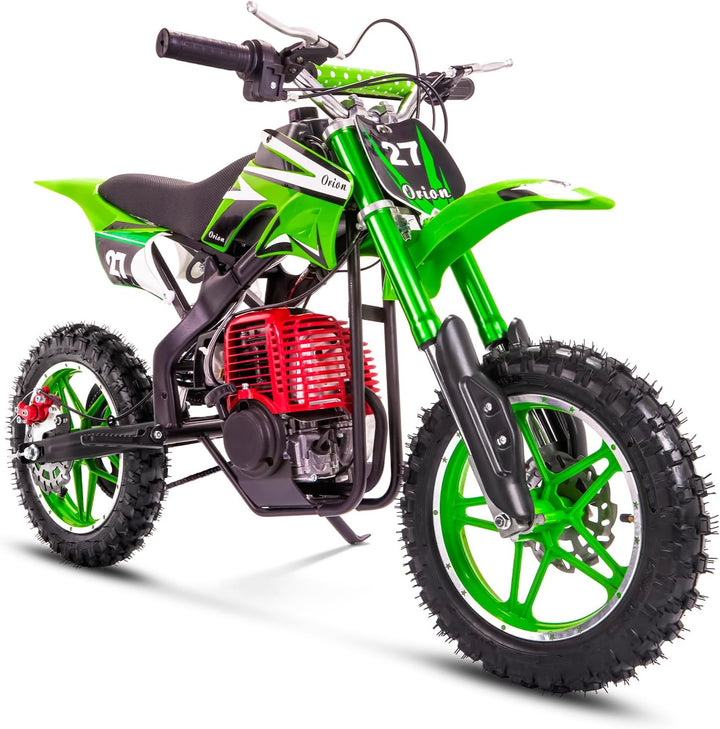 Small Dirt Bike Toy Green, 1:8 Scale Collector Die-Cast Motorcycle Ornaments with Foot Support, Mini Christmas Unisex Gift