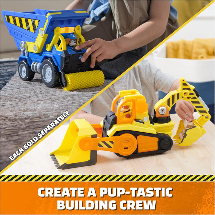 , Bark Yard Deluxe Dump Truck Construction Vehicle with Lights, Sounds & Wheeler Action Figure, Kids Toys for Boys & Girls Ages 3 and Up