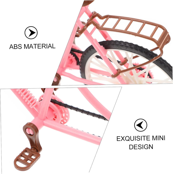 Desktop Two-Seat Furnishings Plaything Bikes Doll Bike Model Practical House Mini Playthings Creative