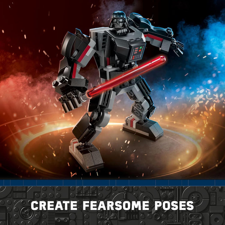 Star Wars Darth Vader Mech 75368 Buildable Star Wars Action Figure, This Collectible Star Wars Toy for Kids Ages 6 and up Features an Opening Cockpit, Buildable Lightsaber and 1 Minifigure