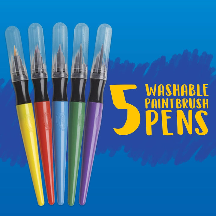 Washable No Drip Paint Brush Pens, Paint Set for Kids, 5 Ct