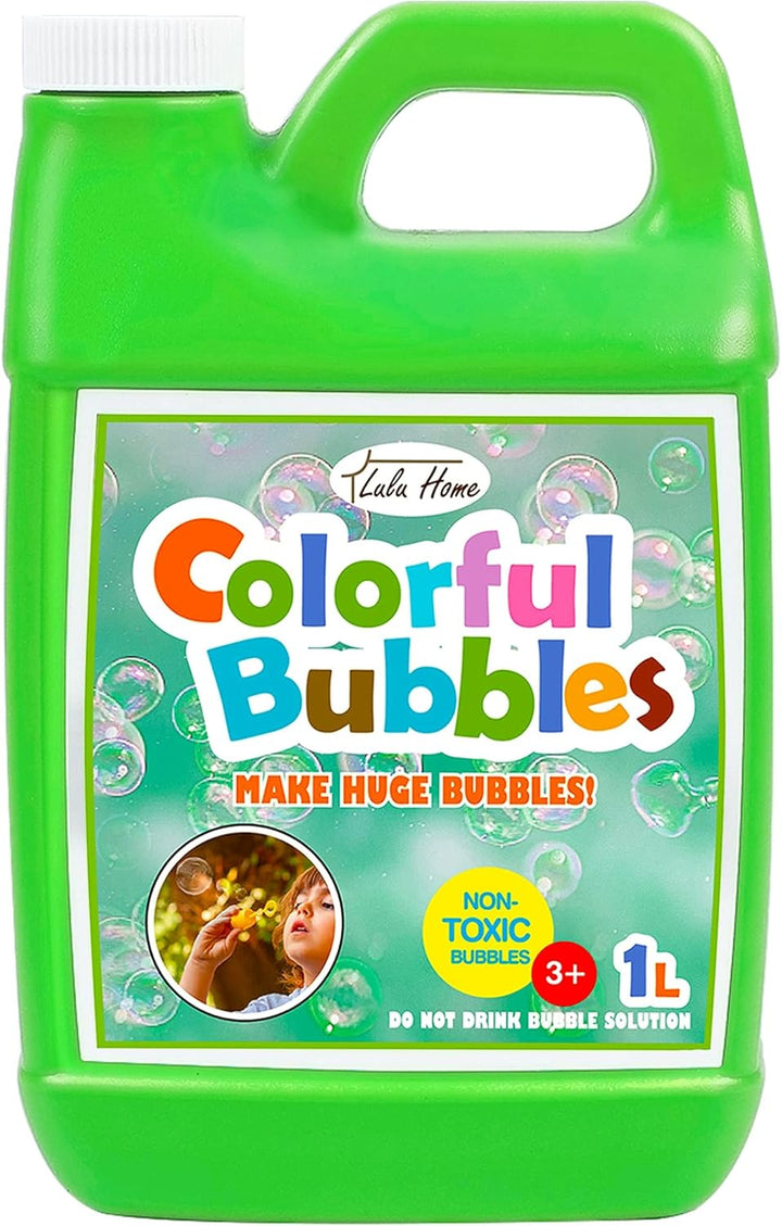 Concentrated Bubble Solution, 1 L/ 33.8 OZ Refill for Bubble Machines, Giant Wands, and Blowers - up to 2.5 Gallons for Kids' Birthday Parties