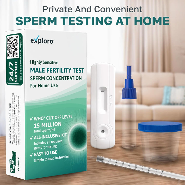 [1-Pack] Male Fertility Test Kit Clear Interpretation, Rapid Result of Sperm Test for Men, Home Test Kit for Sperm Check Fertility Test with Accurate Result in 10 Mins of Sperm Testing at Home