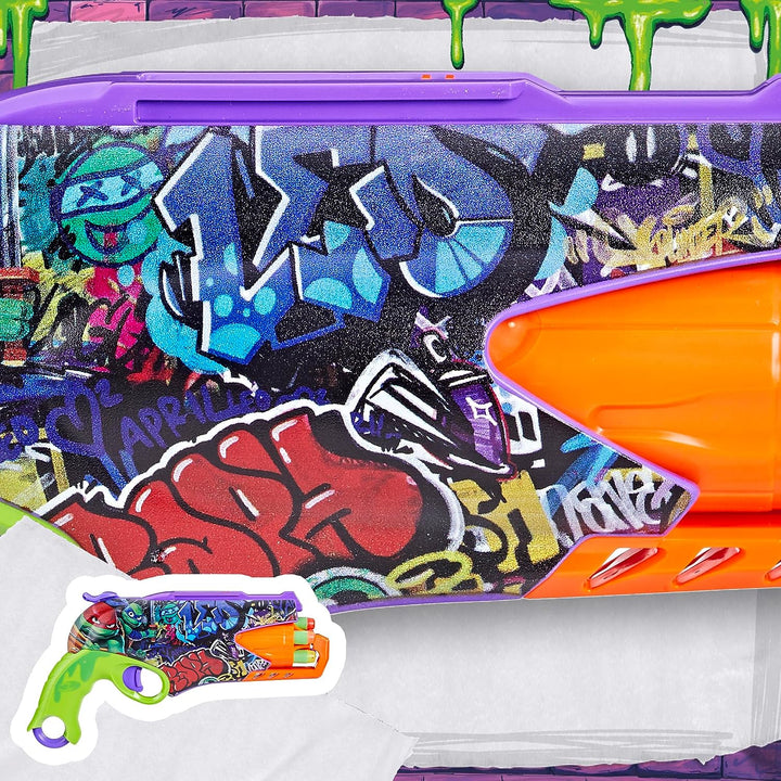 Teenage Mutant Ninja Turtles Blaster, 10 Elite Darts, Toy Foam Blasters, Ages 8 and Up