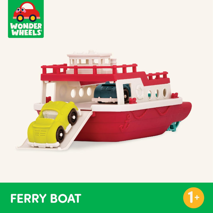 – Wonder Wheels – Pool and Bath Toys for Babies, Toddlers – Floating Toy Boat for Water Play – Recyclable Materials – Ferry Boat – 1 Year +