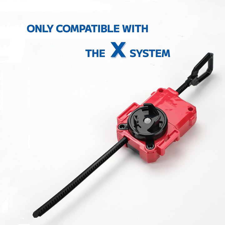 2 Pack X Winder Launcher, X Gyro Launcher Set for Players Battles, Only Work with X Series Right-Spinning Tops (Red + Black)