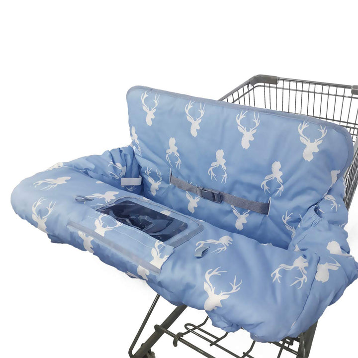 Shopping Cart Cover for Baby  Cotton High Chair Cover, Reversible, Machine Washable for Infant, Toddler, Boy or Girl (Grey Arrow Print)