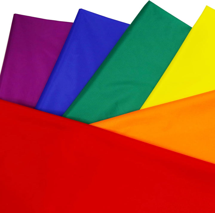 Nylon Ripstop Fabric, 6 Color Set: 60X39 Inch, 40D Waterproof, Lightweight, Windproof, Bulk Fabric for Kite, Tent, Flag, Bag, Tarp Cover, Outdoor DIY Project