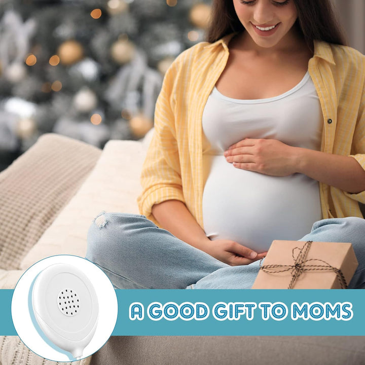 8 Pcs Baby Bump Headphones Set Belly Headphones for Pregnant Women White Belly Speakers Women for Pregnancy Safely Play Music, Sounds, and Voices to Your Baby in the Womb