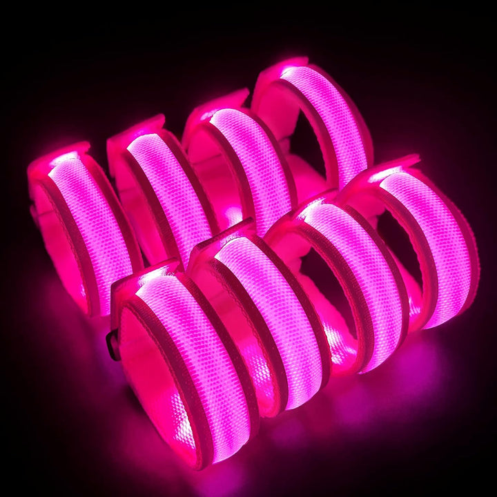 8 PCS LED Glow Bracelets, Light up Bracelets for Kids Adults - Glow in the Dark Party Bracelets Favors Supplies for Christmas, Concerts, Festivals, Game Prizes, Sports, Rave Accessories.