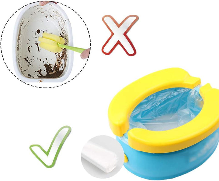 100Pack Potty Chair Liners with Drawstring,Toilet Seat Potty Bags Cleaning Bag for Kids Toddlers,Baby Training Seat
